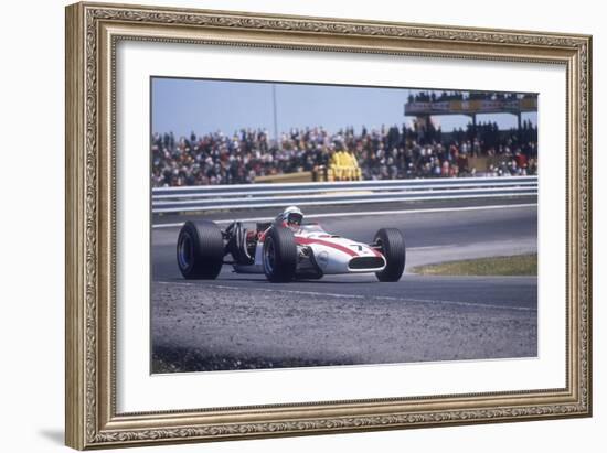 John Surtees Driving a Honda, Spanish Grand Prix, Jarama, 1968-null-Framed Photographic Print