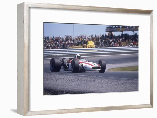 John Surtees Driving a Honda, Spanish Grand Prix, Jarama, 1968-null-Framed Photographic Print
