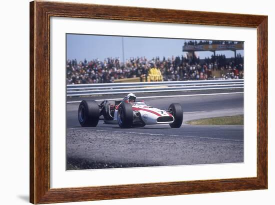 John Surtees Driving a Honda, Spanish Grand Prix, Jarama, 1968-null-Framed Photographic Print