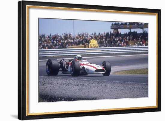 John Surtees Driving a Honda, Spanish Grand Prix, Jarama, 1968-null-Framed Photographic Print