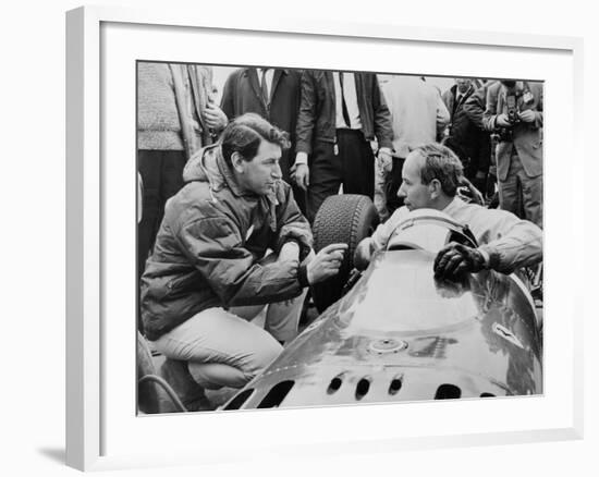 John Surtees in His Ferrari, C1963-C1966-null-Framed Photographic Print
