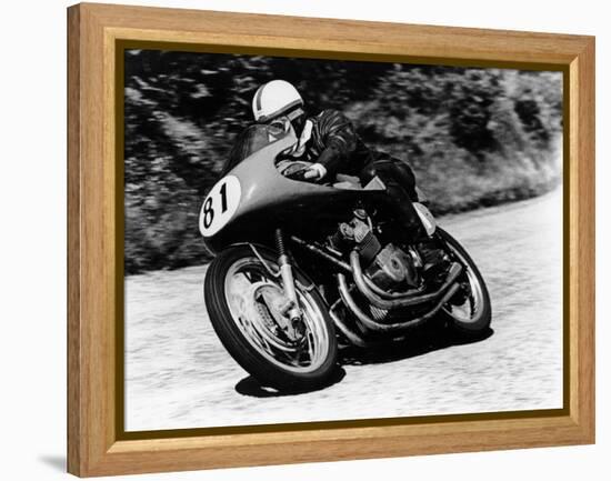 John Surtees on an MV Agusta, Isle of Man Senior TT, 1956-null-Framed Premier Image Canvas