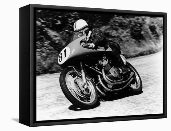 John Surtees on an MV Agusta, Isle of Man Senior TT, 1956-null-Framed Premier Image Canvas