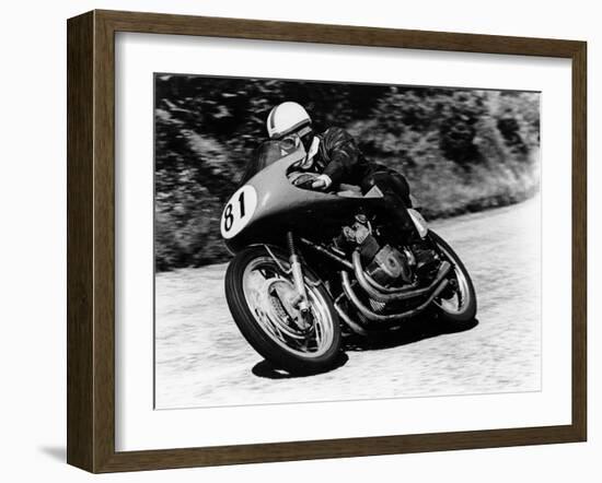 John Surtees on an MV Agusta, Isle of Man Senior TT, 1956-null-Framed Photographic Print