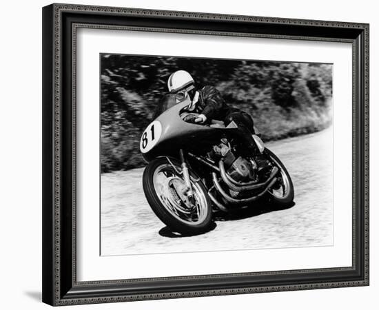 John Surtees on an MV Agusta, Isle of Man Senior TT, 1956-null-Framed Photographic Print