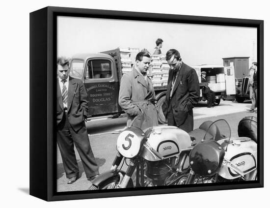 John Surtees with Norton Motorcycles, 1954-null-Framed Premier Image Canvas