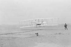 First flight, Kitty Hawk, North Carolina, 120 feet in 12 seconds, 10.35am December 17th 1903-John T. Daniels-Framed Premier Image Canvas