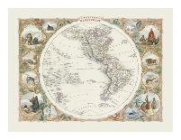 Western Hemisphere, 1851-John Tallis-Giclee Print