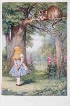 Alice and the Cheshire Cat, Alice's Adventures in Wonderland and through the Looking-Glass and What-John Tenniel-Giclee Print