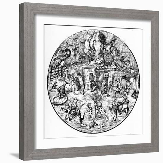 John Tenniel 's illustrations from Alice in Wonderland-John Tenniel-Framed Giclee Print