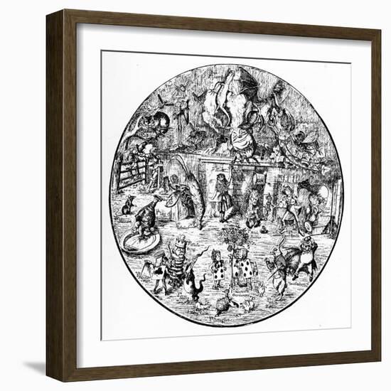 John Tenniel 's illustrations from Alice in Wonderland-John Tenniel-Framed Giclee Print