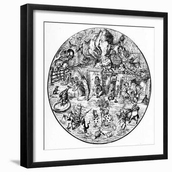 John Tenniel 's illustrations from Alice in Wonderland-John Tenniel-Framed Giclee Print