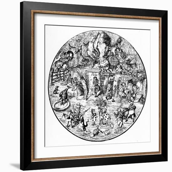 John Tenniel 's illustrations from Alice in Wonderland-John Tenniel-Framed Giclee Print