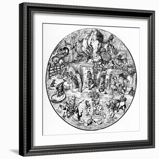 John Tenniel 's illustrations from Alice in Wonderland-John Tenniel-Framed Giclee Print