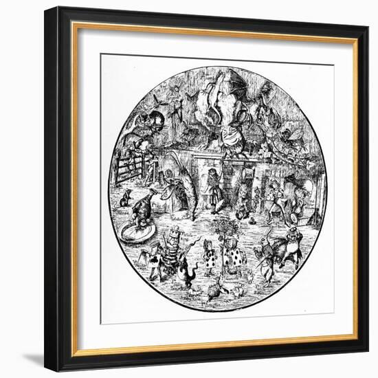 John Tenniel 's illustrations from Alice in Wonderland-John Tenniel-Framed Giclee Print