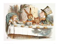 The White Rabbit with Trumpet and Scroll Heralding the Accusation, from 'Alice in Wonderland' by Le-John Tenniel-Giclee Print