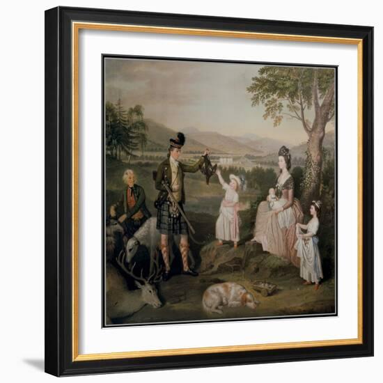 John, the 4th Duke of Atholl and His Family, 1780-David Allan-Framed Giclee Print