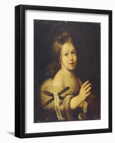 John the Baptist as Child-Bernardo Strozzi-Framed Giclee Print