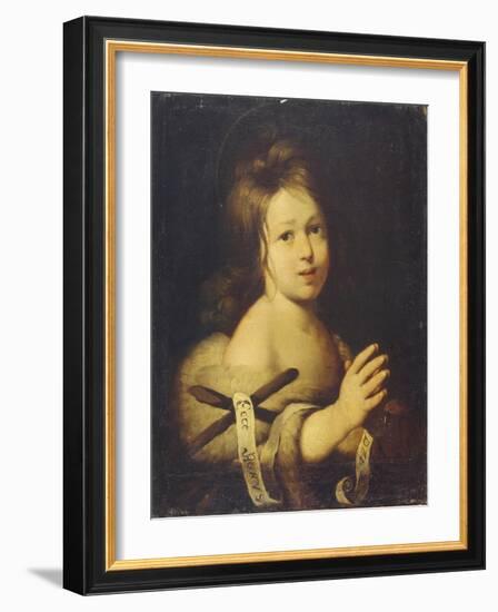 John the Baptist as Child-Bernardo Strozzi-Framed Giclee Print