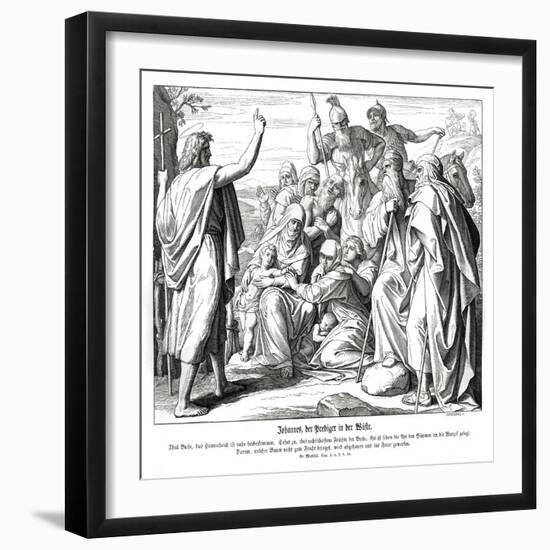 John the Baptist, Gospel of Matthew-Julius Schnorr von Carolsfeld-Framed Giclee Print