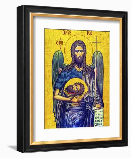 John the Baptist, Saint George's Greek Orthodox Church, Madaba, Jordan.-William Perry-Framed Photographic Print