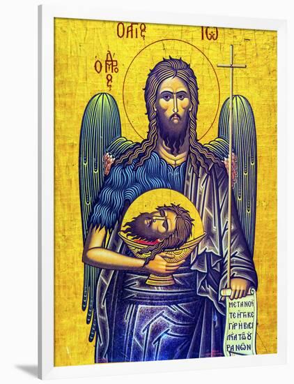 John the Baptist, Saint George's Greek Orthodox Church, Madaba, Jordan.-William Perry-Framed Photographic Print