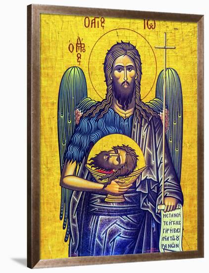 John the Baptist, Saint George's Greek Orthodox Church, Madaba, Jordan.-William Perry-Framed Photographic Print