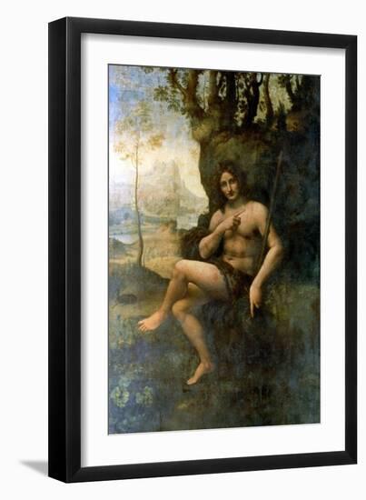 John the Baptist, with the Attributes of Bacchus, 1513-1516-Leonardo da Vinci-Framed Giclee Print