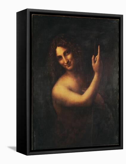 John the Baptist-Leonardo da Vinci-Framed Premier Image Canvas