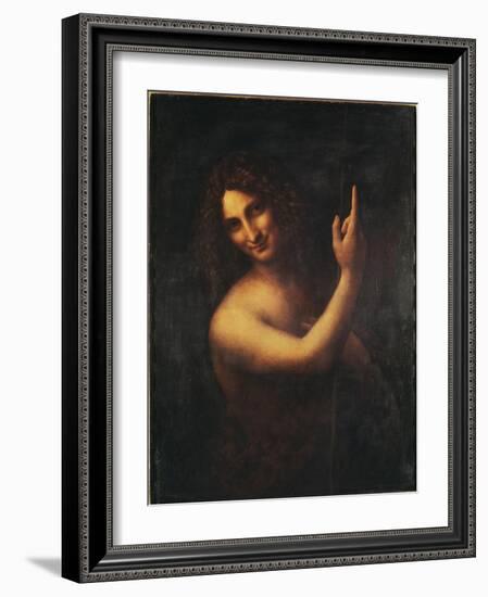 John the Baptist-Leonardo da Vinci-Framed Giclee Print