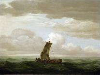 The Crew of Galerie 'Luxborough', the Captain and 21 Men, in a Lifeboat. Oil Painting, circa 1727,-John the Elder Cleveley-Giclee Print