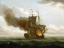 The 'Royal Caroline', Built in 1749 in Deptford (England). Oil on Canvas, 1750, by John Cleveley (1-John the Elder Cleveley-Framed Giclee Print