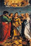 St Cecilia with Sts Paul-John the Evangelist-Giclee Print