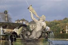 Atlas Fountain with Facade of Castle Howard in the Background-John Thomas-Giclee Print