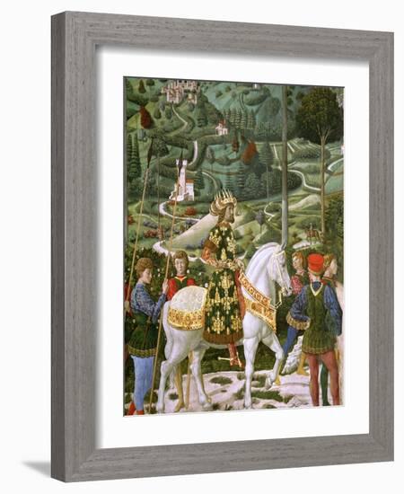 John VII Palaeologus, Eastern Roman Emperor, as One of the Three Kings-Benozzo di Lese di Sandro Gozzoli-Framed Giclee Print