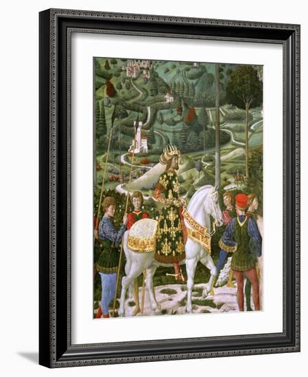 John VII Palaeologus, Eastern Roman Emperor, as One of the Three Kings-Benozzo di Lese di Sandro Gozzoli-Framed Giclee Print