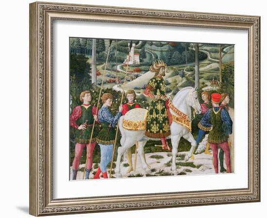 John VII Palaeologus, Eastern Roman Emperor, as One of the Three Kings-Benozzo di Lese di Sandro Gozzoli-Framed Giclee Print