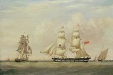 The 'William Lee' at the Mouth of the Humber Dock, Hull, or the Return of the 'William Lee', 1839-John Ward-Giclee Print