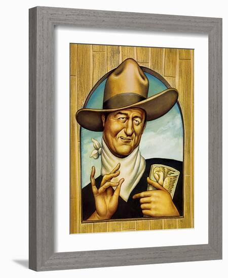 John Wayne, 1997 (Acrylic on Illustration Board)-Anita Kunz-Framed Giclee Print