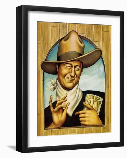 John Wayne, 1997 (Acrylic on Illustration Board)-Anita Kunz-Framed Giclee Print