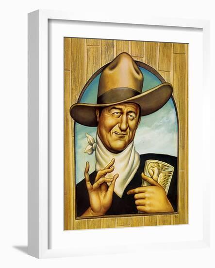 John Wayne, 1997 (Acrylic on Illustration Board)-Anita Kunz-Framed Giclee Print