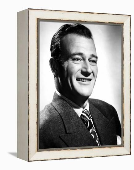 John Wayne, Academy Award Winning Actor, 1944-null-Framed Stretched Canvas