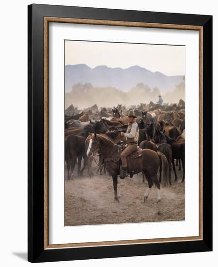 John Wayne Filming "The Undefeated"-John Dominis-Framed Premium Photographic Print