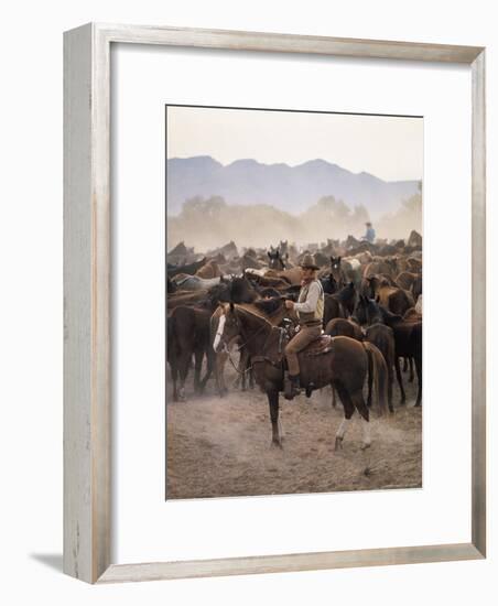 John Wayne Filming "The Undefeated"-John Dominis-Framed Premium Photographic Print