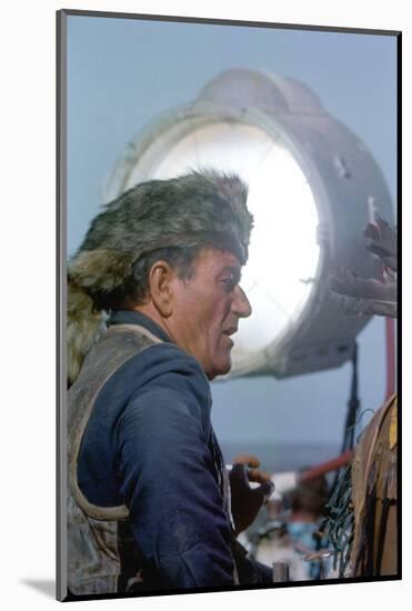 John Wayne sur le tournage by son film Alamo en, 1960 (photo)-null-Mounted Photo