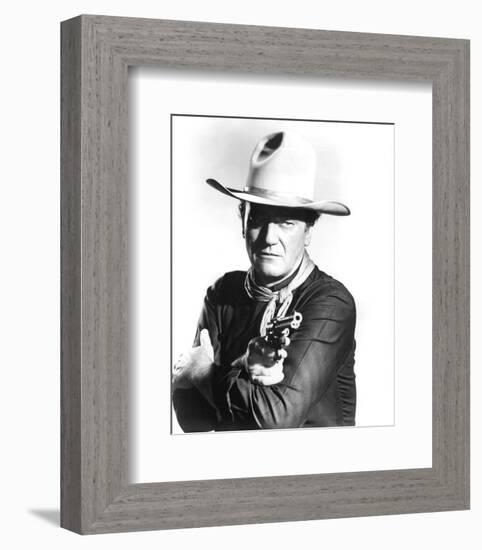 John Wayne, The Man Who Shot Liberty Valance (1962)-null-Framed Photo