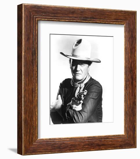 John Wayne, The Man Who Shot Liberty Valance (1962)-null-Framed Photo