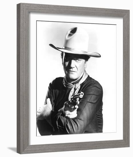 John Wayne, The Man Who Shot Liberty Valance (1962)-null-Framed Photo