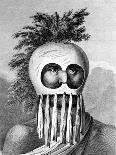 A Man of the Sandwich Islands in a Mask, Illustration from 'A Voyage to the Pacific', Engraved by…-John Webber-Giclee Print