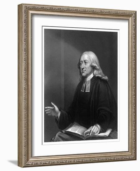 John Wesley, 18th Century English Non-Conformist Preacher-W Holl-Framed Giclee Print